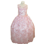 Party/Flower Girl Dress (D1550)-Girls-Pink-2-Chacho's Kids