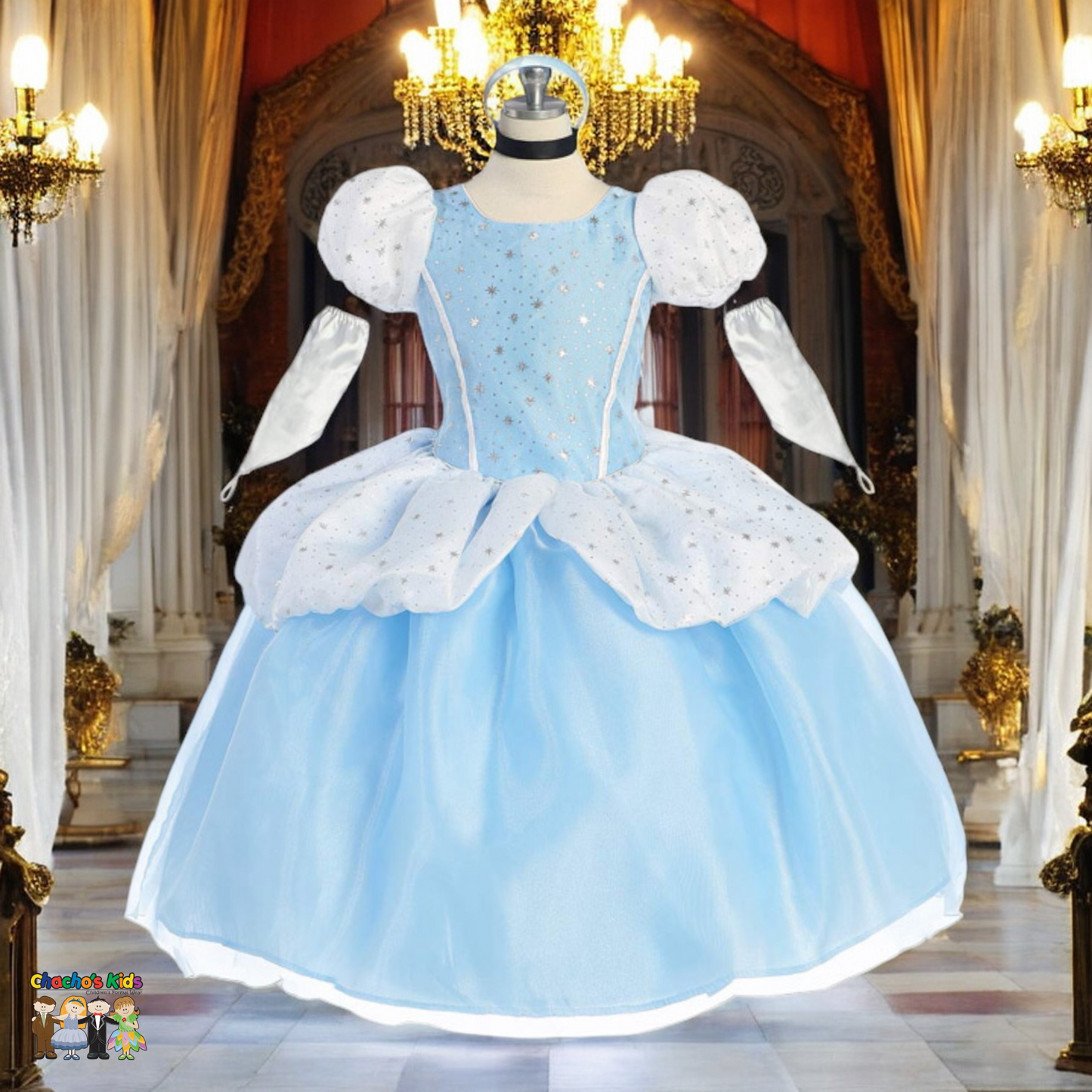 Blue Princess Dress (09)-Girls-1-Chacho's Kids