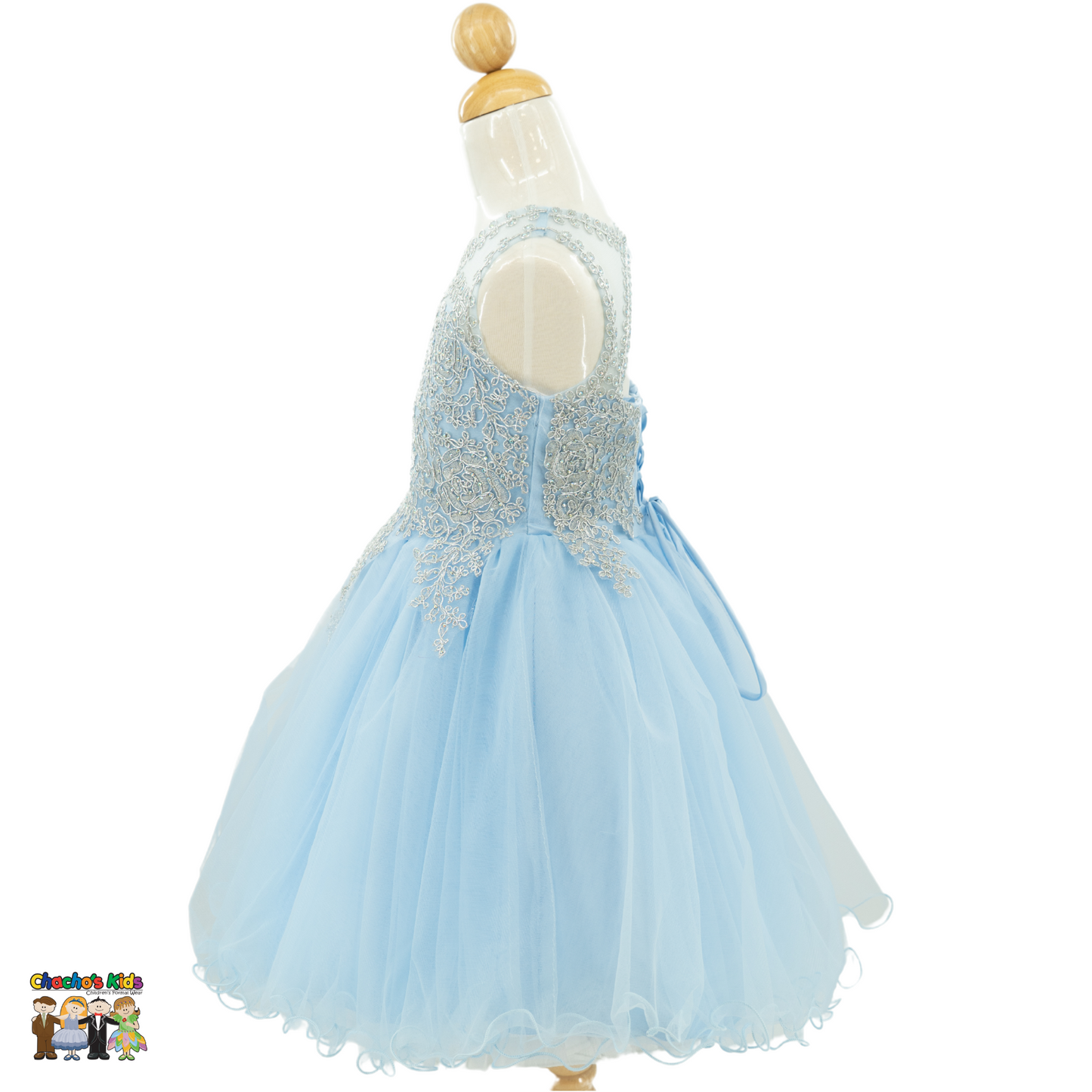 Embroidered Tulle Party Dress (9004)