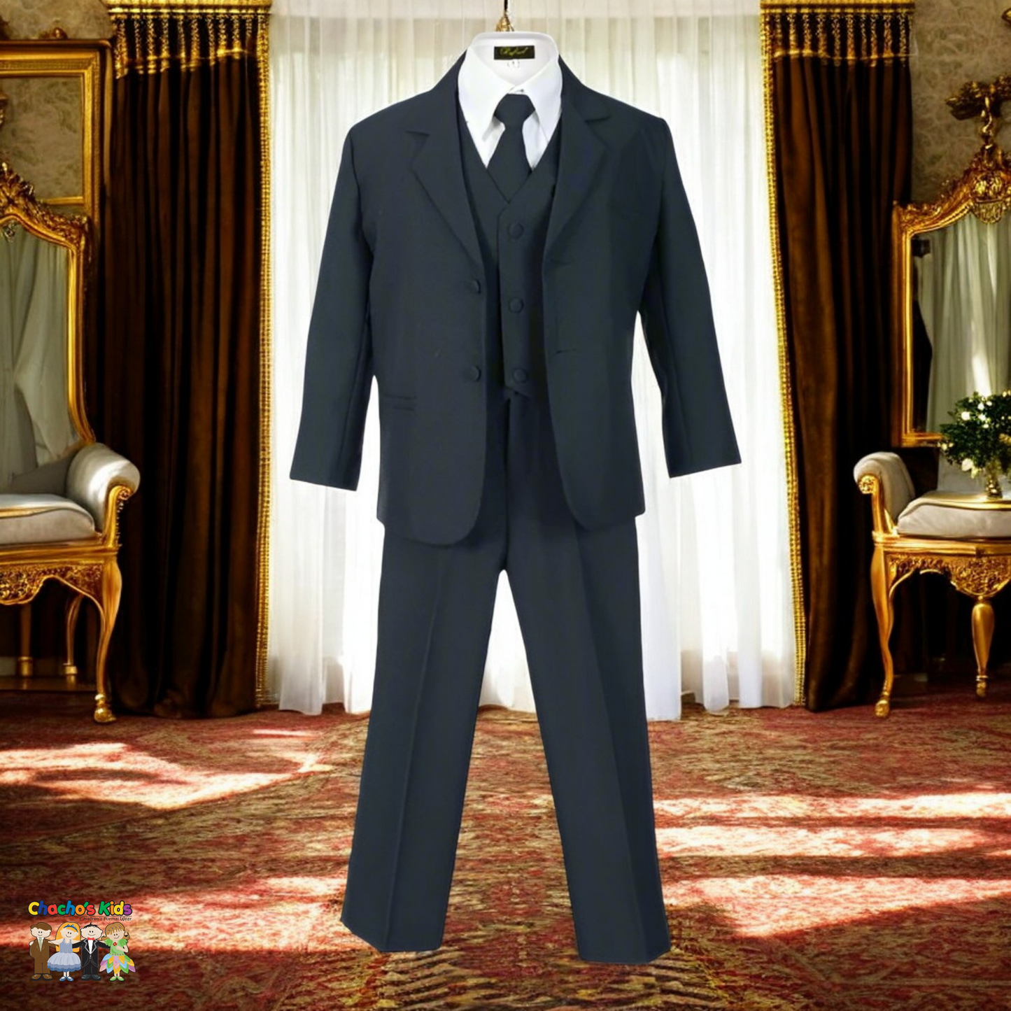 Classic Suit (Rafael BY013)-Boys-Navy-S-Chacho’s Kids