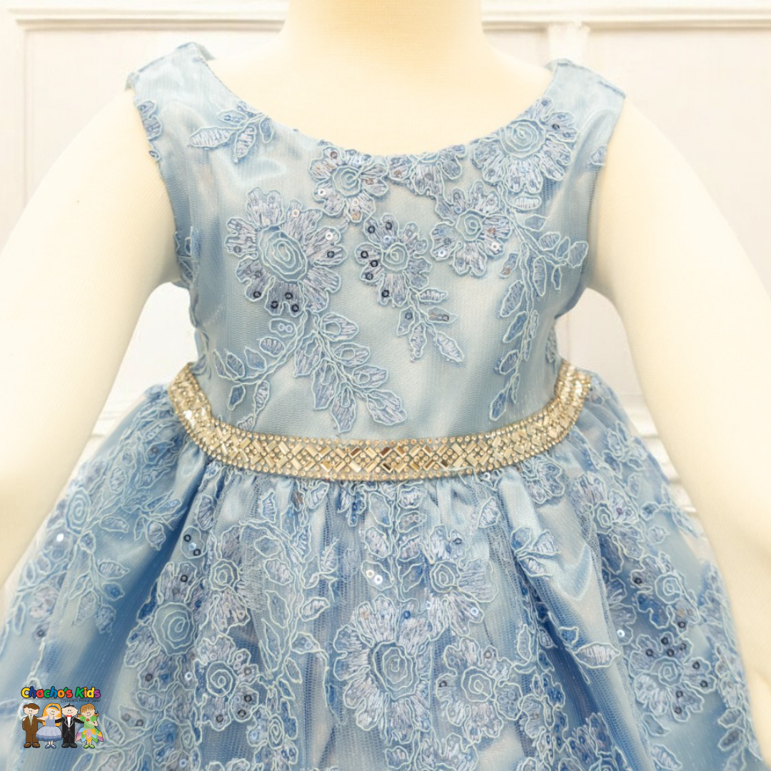 Baby Party / Flower Girl Dress (D-1616)-Girls-Chacho's-Kids