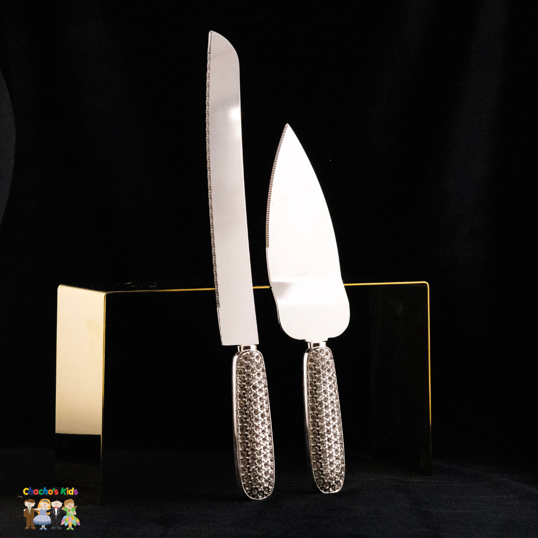 Wedding Knife & Serving Set-Silver-NF118--Chacho's Kids