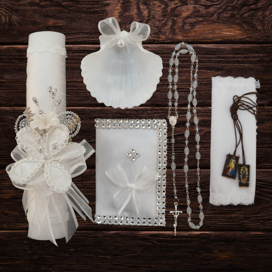 6 Piece Baptism Candle Set (Spanish)