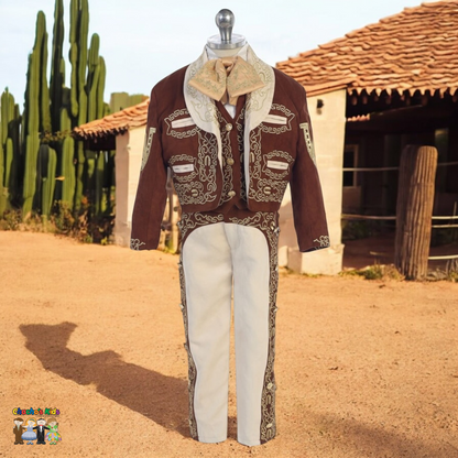 Charro Suit (6-Piece) Brown/Ivory-Boys-Chacho’s Kids