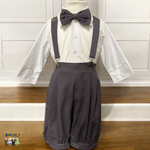 Baby Knee Short Set (106)-Boys-Charcoal-6M-Chacho’s Kids