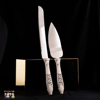 Wedding Knife & Serving Set-Silver-NF007--Chacho's Kids