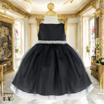 Baby Party / Flower Girl Dress (B-754)-Girls-Black-S-Chacho's-Kids