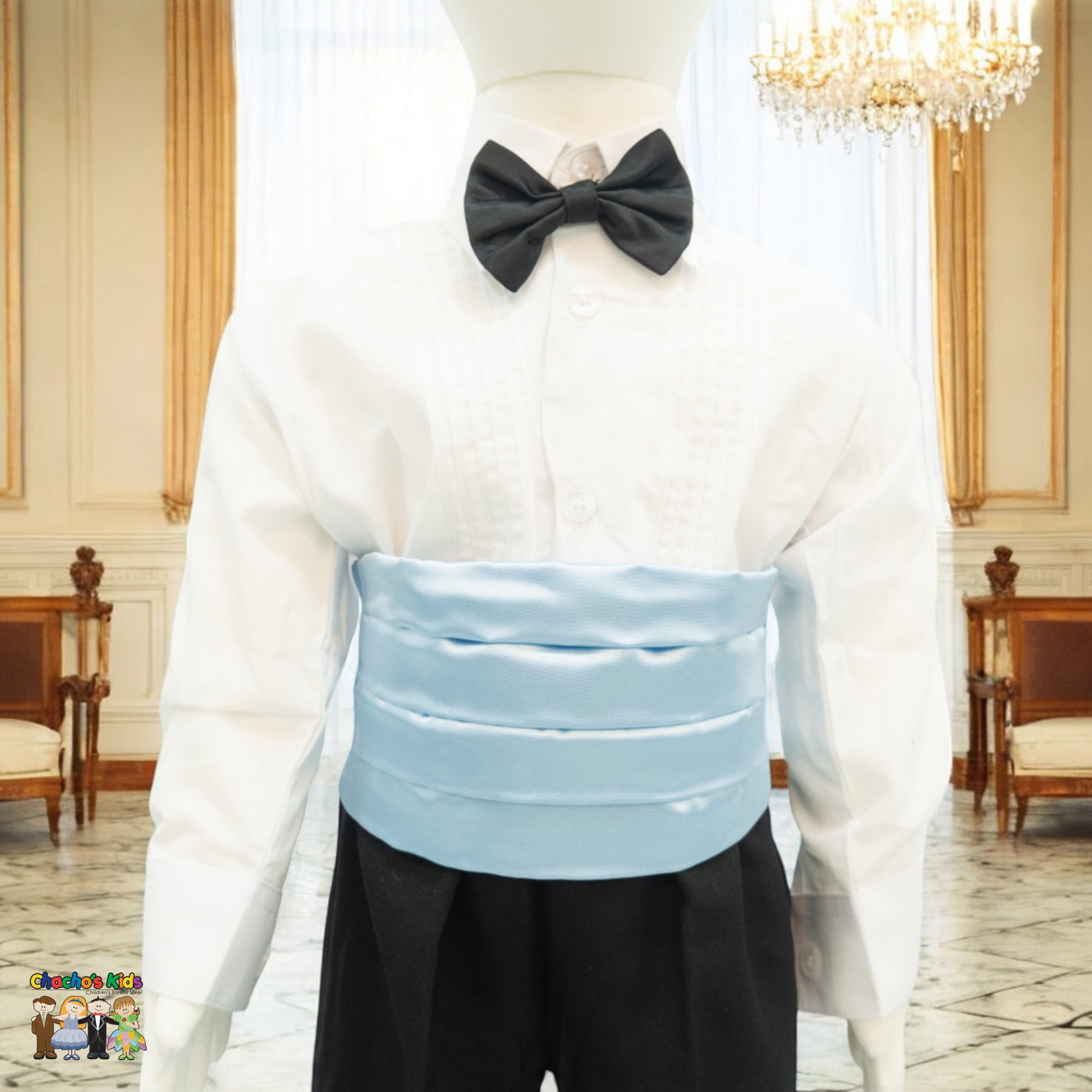 Satin Cummerbund (Baby Blue)-Boys-Baby Blue-S-Chacho’s Kids