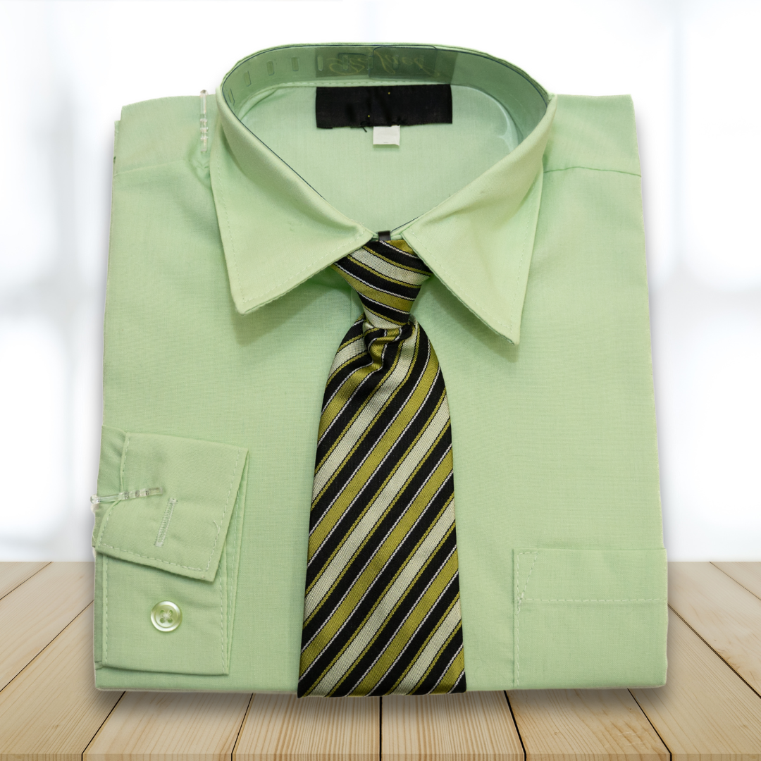 Pastel Green-B-Boys-2T-Dress Shirts-Chacho’s Kids