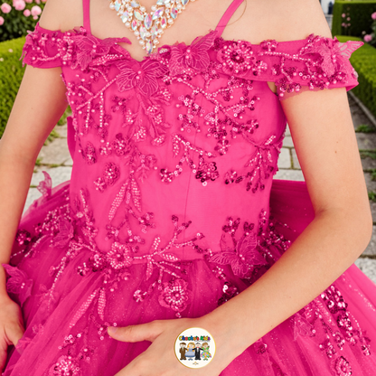 Ball Gown Dress-Mini Quince (8111)