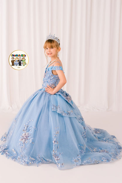 Ball Gown Dress-Mini Quince (8125)