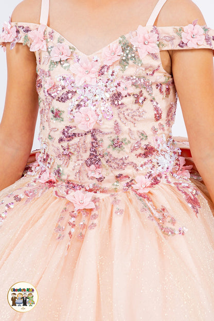 Ball Gown Dress-Mini Quince (8125)