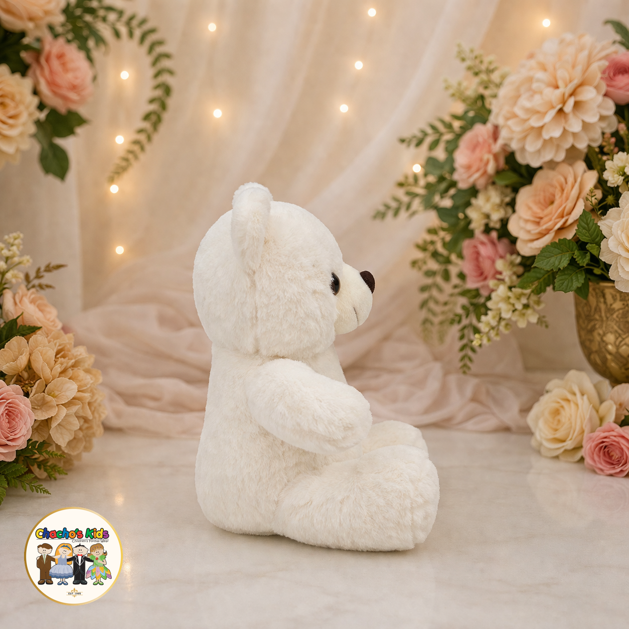 Mini Quince Teddy Bear-(White) 🧸👗