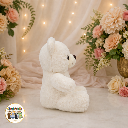 Mini Quince Teddy Bear-(White) 🧸👗