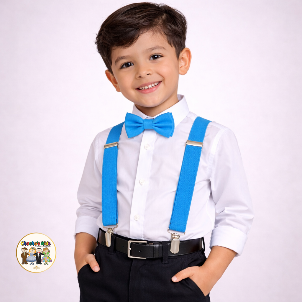 Kids Suspenders- Sky Blue (SPT-02)
