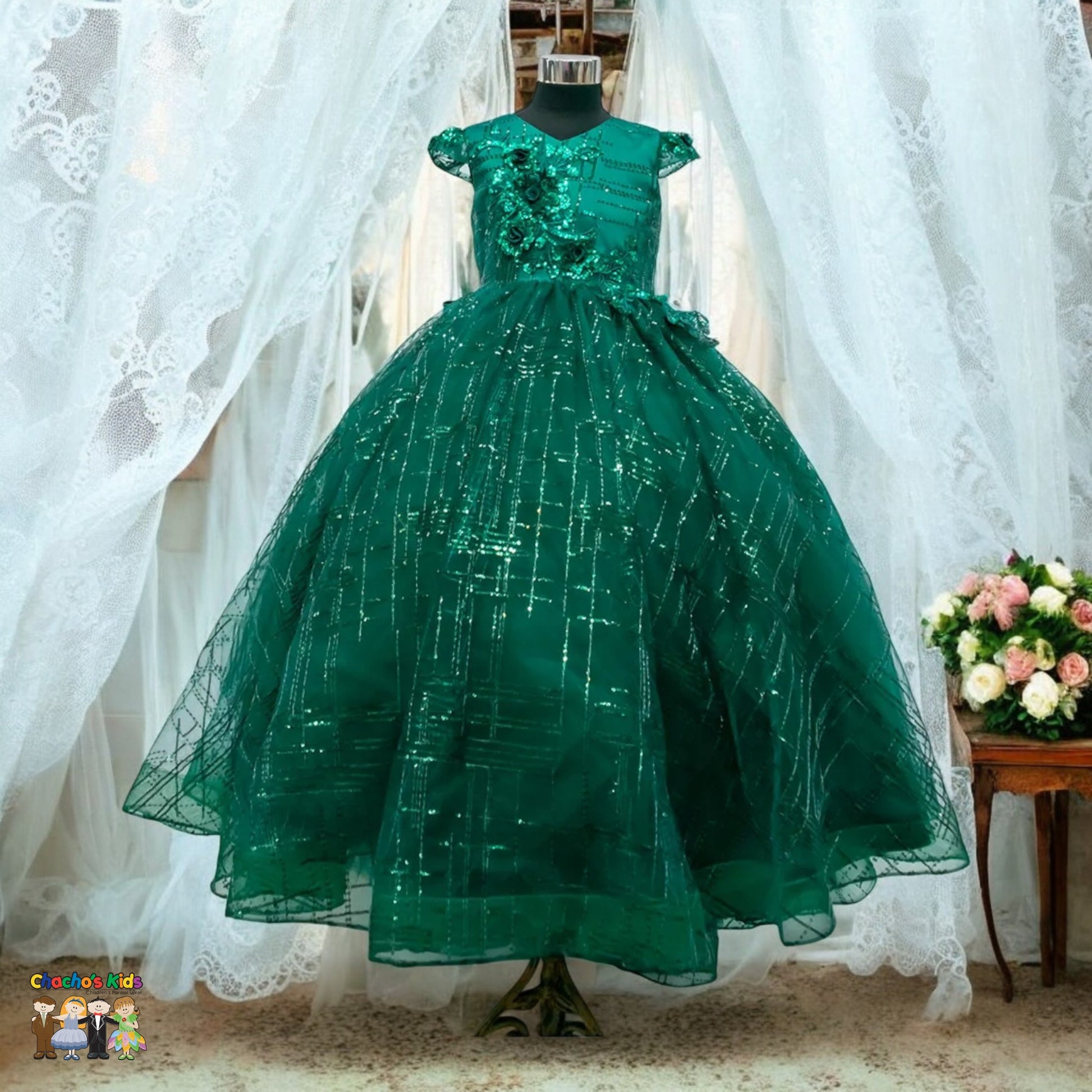 Emerald Green Infinity Dress Design For Kids BB KIDS MULTI-WAY DRESS Emerald Green Infinity Dress Design For Kids BB KIDS MULTI-WAY DRESS