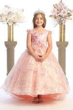 Ball Gown Dress (9026)-Girls-Blush-2-Chacho's Kids