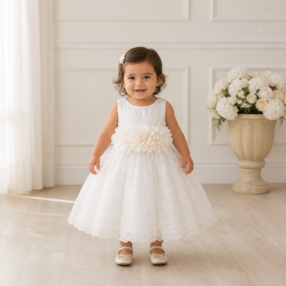 Baby Sparkle Floral Flower Girl Dress