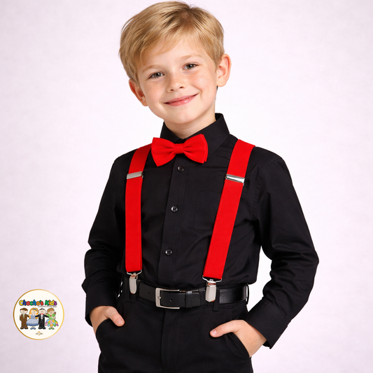 Kids Suspenders- Red (SPT-02)