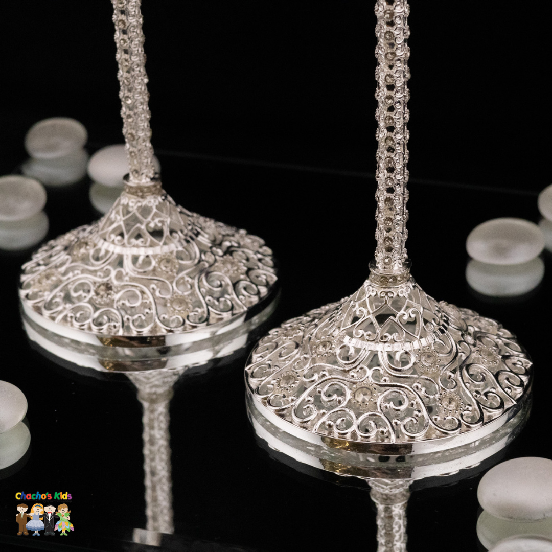 Wedding Flutes Set-Silver-082--Chacho's Kids