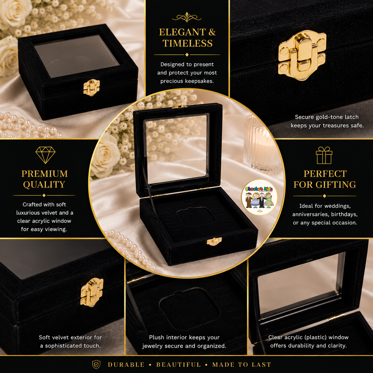 Velvet Jewelry Gift Box (Black) 🎁✨