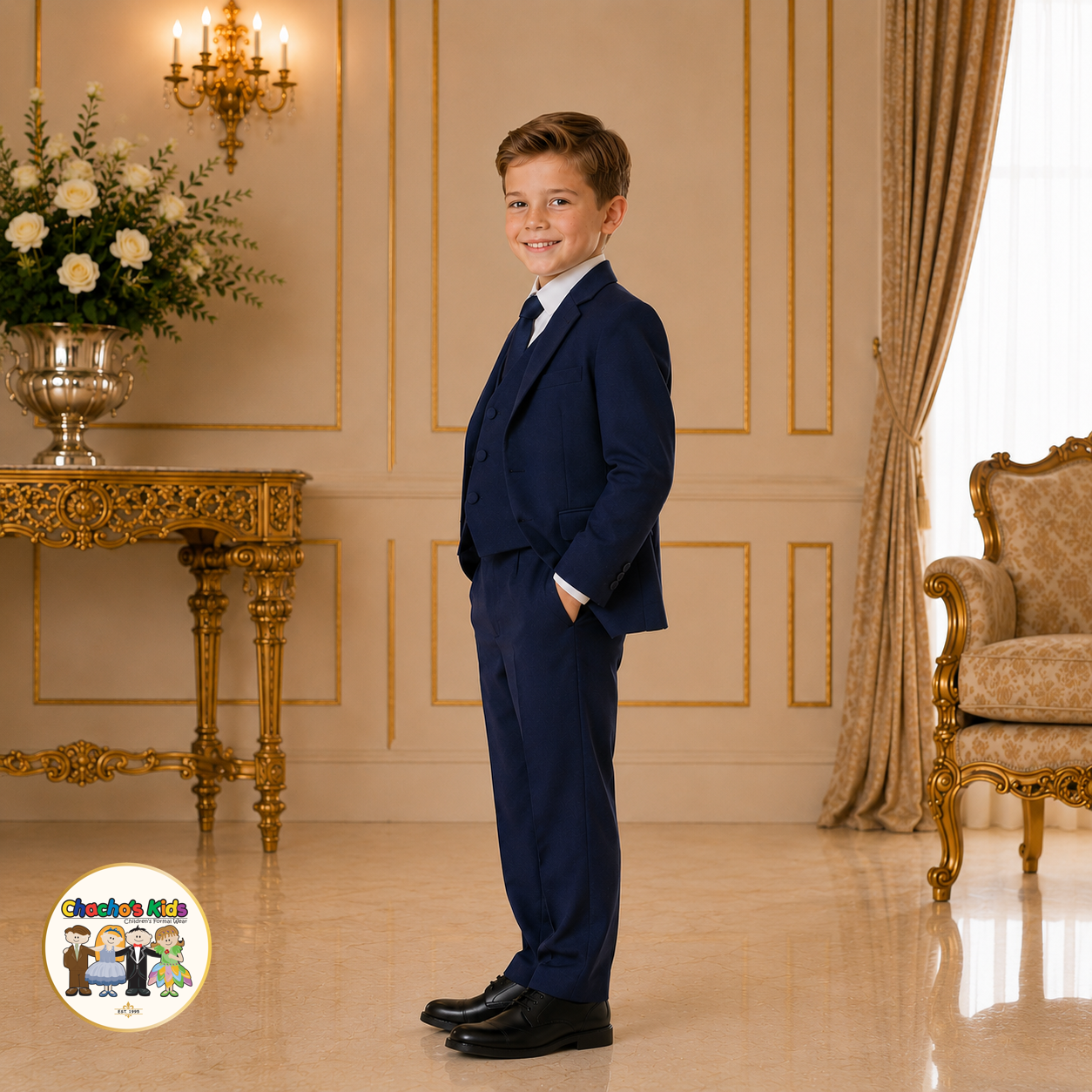 Classic Suit- (Navy Blue)
