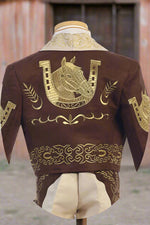Charro Suit (6-Piece) Brown/Ivory-Boys-Chacho's Kids