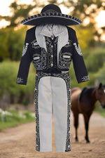 Charro Suit (6-Piece) Black/Gray-Boys-Chacho's Kids