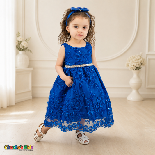 Baby Embroidered Flower Girl Dress D-1616