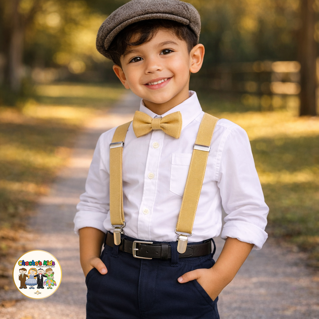 Kids Suspenders- Tan (SPT-02)