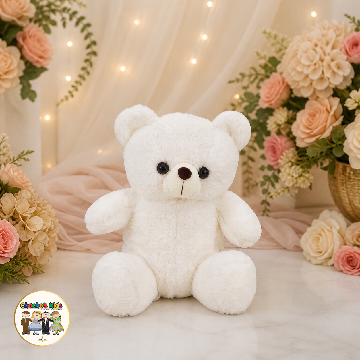 Mini Quince Teddy Bear-(White) 🧸👗