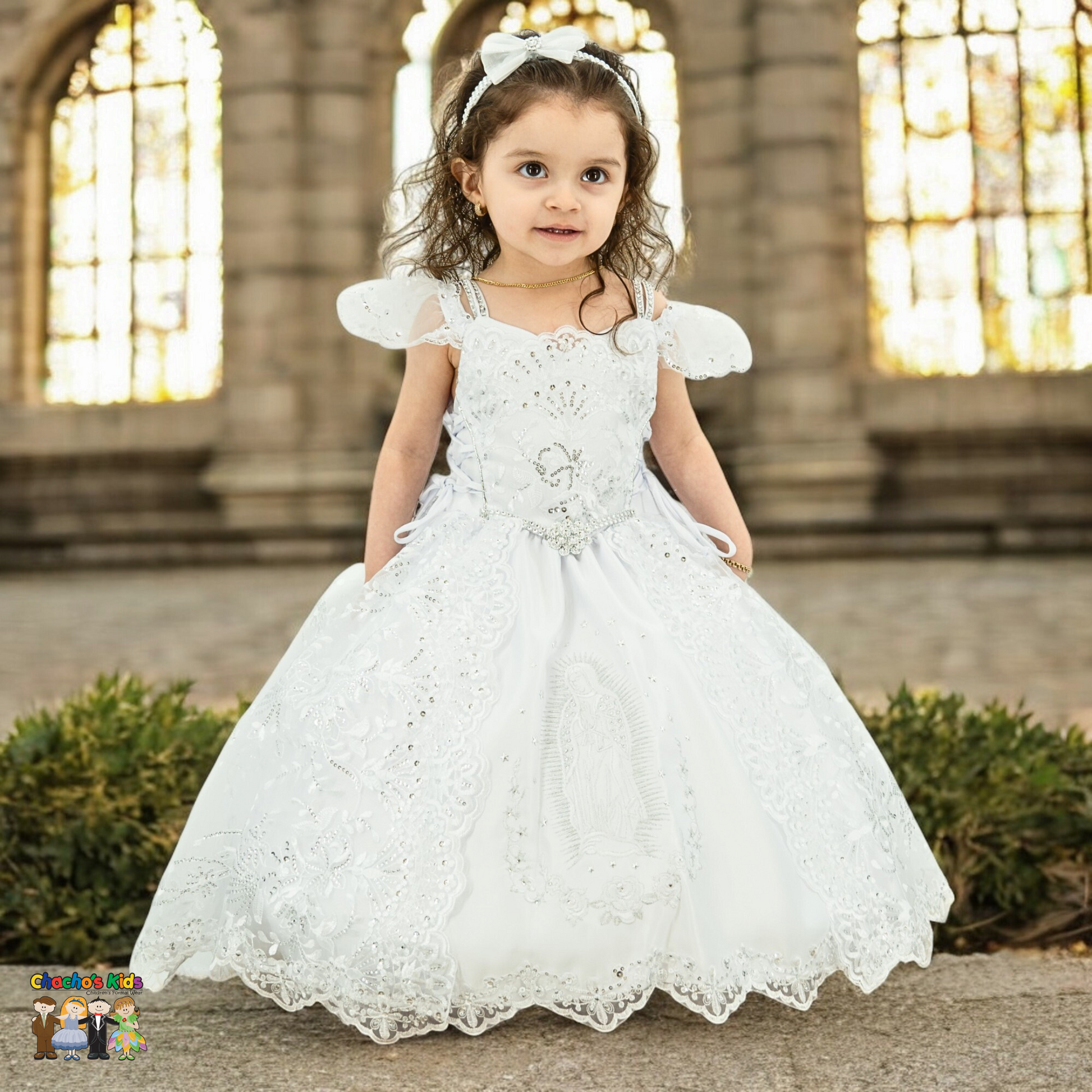 Girls Baptism Dress-White (999) 1 Girls Baptism Dress-White (999) 1