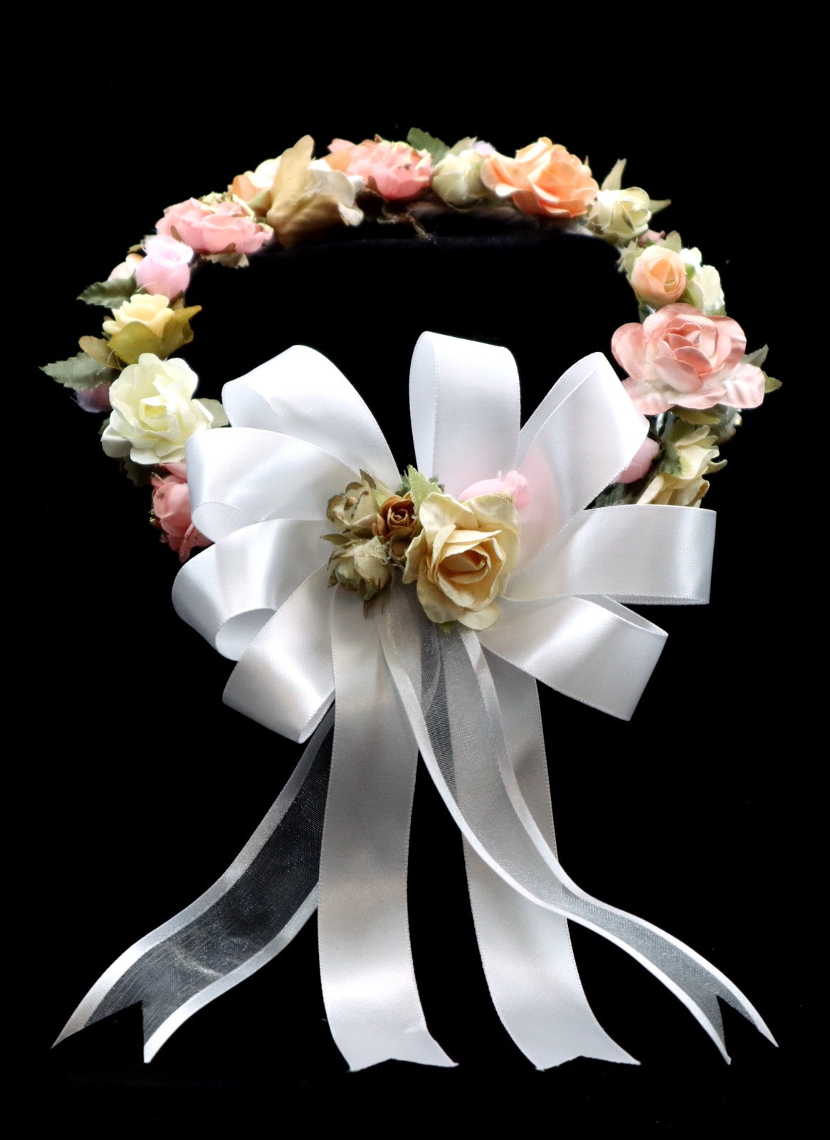 Girls Flower Crown (FC-003)-Girls-White-Small 5.5-Chacho's Kids