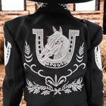 Charro Suit (7-Piece) (Black/Horse/Silver)-Boys-Chacho's Kids