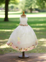Party/Flower Girl Dress (D1100)-Girls-White-2-Chacho's Kids