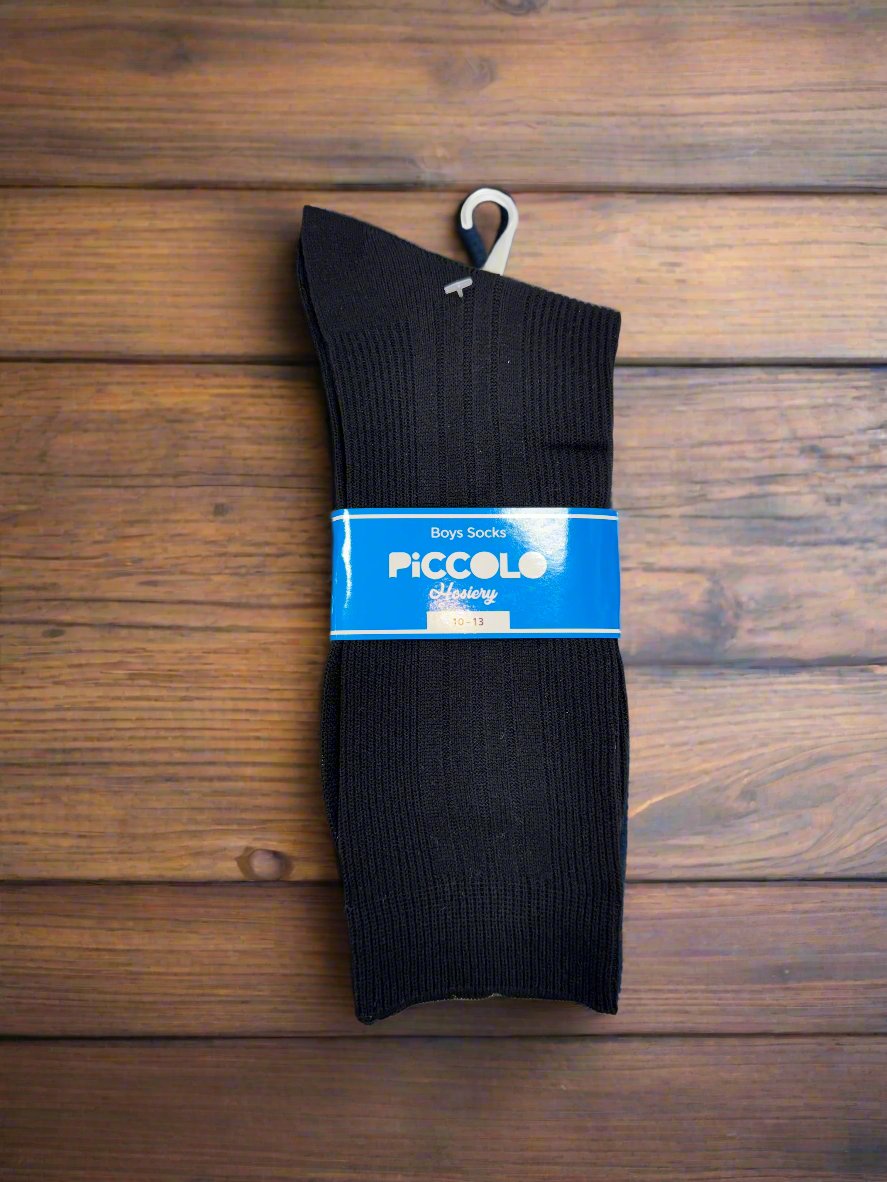 Mens/Teens Black Dress Socks (5200)-Boys-10-13-Chacho’s Kids