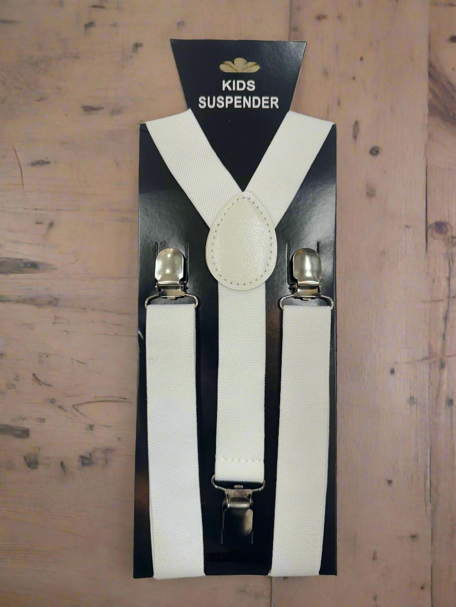 Toddler Suspenders (SPT-02)-Boys-White-Chacho’s Kids