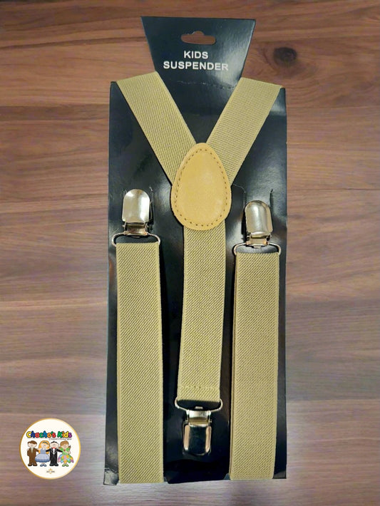 Kids Suspenders- Tan (SPT-02)