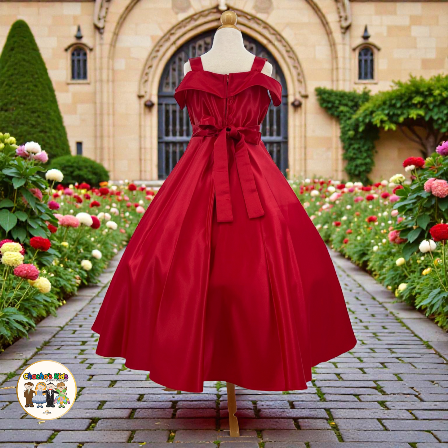 Silk Satin Ball Gown Dress (437)