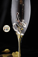 Super Elegant Wedding Wine Cups/ Wedding Flutes Set-Silver-002-Wedding Accessories-Chacho's Kids