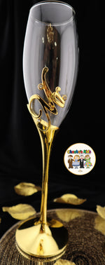 Super Elegant Wedding Wine Cups/ Wedding Flutes Set-Gold-002-Wedding Accessories-Chacho's Kids