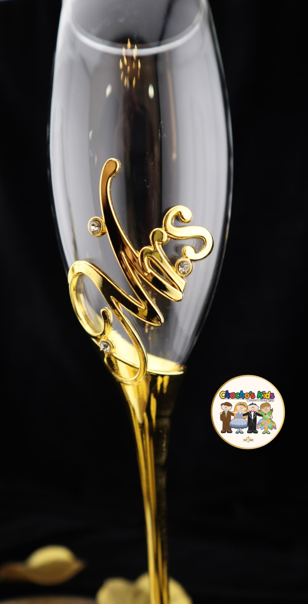 Super Elegant Wedding Wine Cups/ Wedding Flutes Set-Gold-002-Wedding Accessories-Chacho's Kids