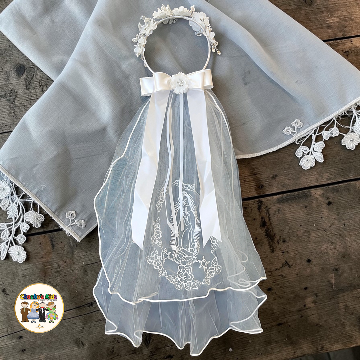 Communion Veils (VE-Virgin Mary)-White