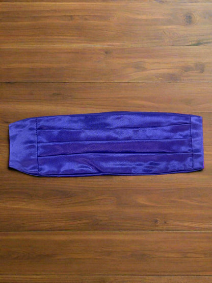 Satin Cummerbund (Dark Purple)-Boys-Chacho’s Kids