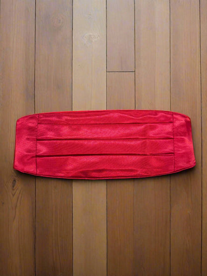 Satin Cummerbund (Apple Red)-Boys-Chacho’s Kids