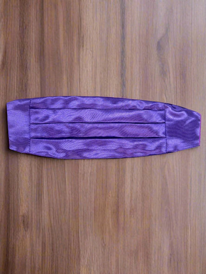 Satin Cummerbund (Violet Purple)-Boys-Chacho’s Kids