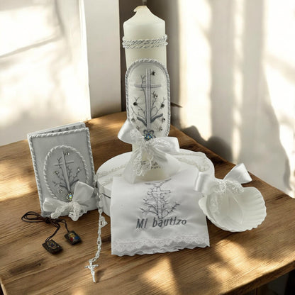 6 Piece Baptism Candle Set (Spanish)