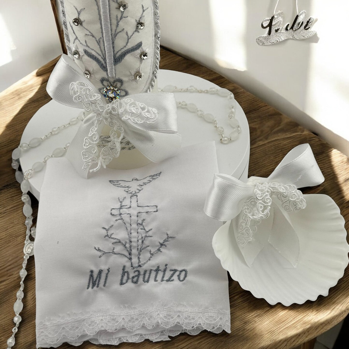 6 Piece Baptism Candle Set (Spanish)