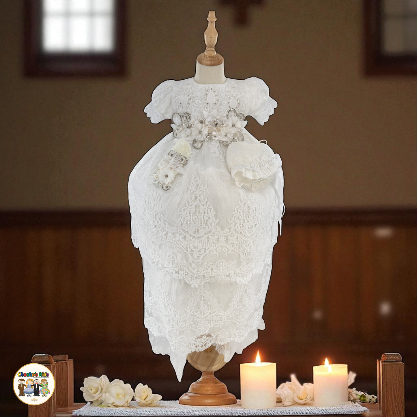 Girls Baptism Dress - (Liliana)