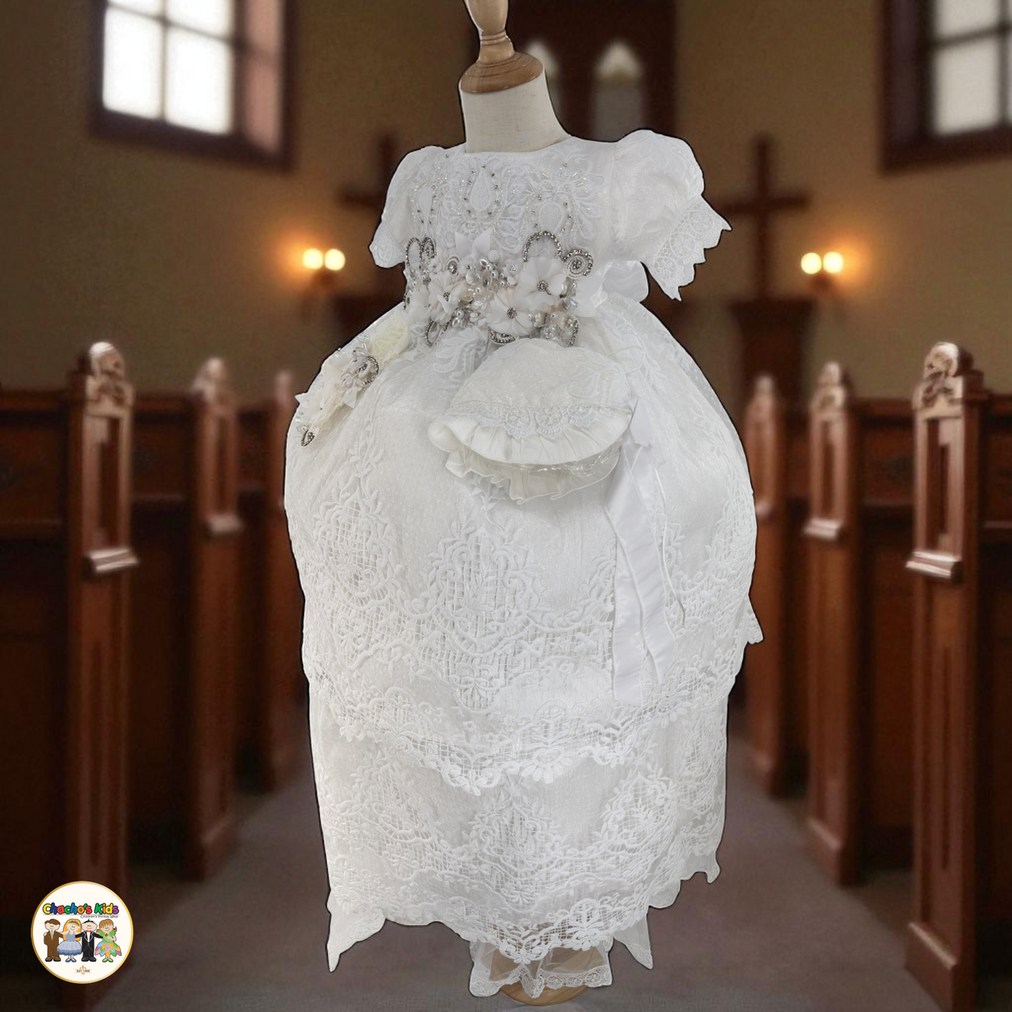 Girls Baptism Dress - (Liliana)